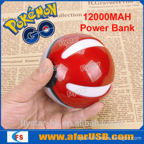 2016 Hot popular game Pokemon Go 10000 mah Charger Pokeball Portable Charger 12000mah